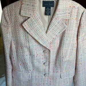 Laura Scott Pastel Tweed Blazer